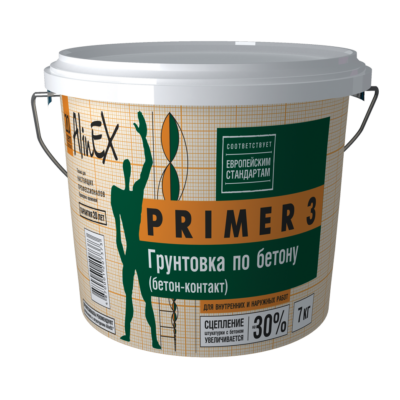 Грунтовка по бетону AlinEX «PRIMER 3», 7 кг